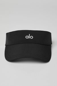 Alo Yoga Captivate Visor Kappen Schwarz | BCISJEW-30