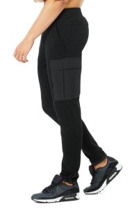 Alo Yoga Cargo Traverse Sweatpant Sporthosen Schwarz | HISKNDR-96