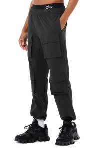 Alo Yoga Cargo Venture Pant Sporthosen Schwarz | TJCFZLO-43