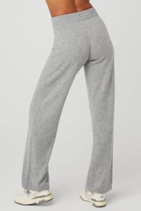 Alo Yoga Cashmere High-Taille Jet Set Weite Leg Pant Sporthosen Grau | LJMPRHU-02