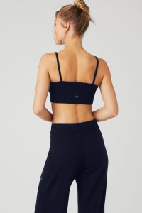 Alo Yoga Cashmere Jet Set BHs Navy | OJDARBP-75