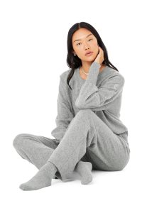 Alo Yoga Cashmere Jet Set Socken Grau | BCSMZXV-25