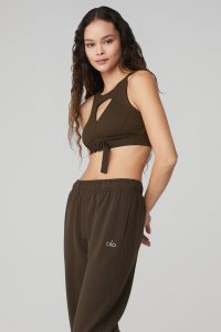 Alo Yoga Catch The Vibe BHs Kaffee | KQYRUBS-85