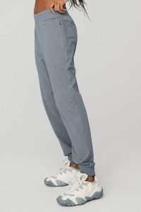 Alo Yoga Co-Op Pant Sporthosen Grau Blau | DKQPAHF-06