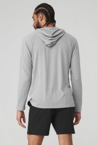 Alo Yoga Core Runner Long Sleeve Grau | VIDLMBE-51