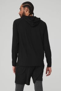 Alo Yoga Core Runner Long Sleeve Schwarz | BQYRWKN-38