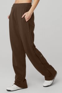 Alo Yoga Courtside Tearaway Snap Pant Sporthosen Kaffee | BCDQYGE-05