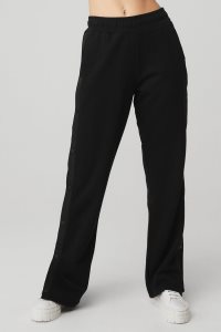 Alo Yoga Courtside Tearaway Snap Pant Sporthosen Schwarz | HBVKFOA-20