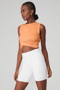Alo Yoga Cover Muskelshirt Orange | NCAOJME-62