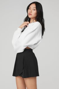 Alo Yoga Devotion Crew Neck Pullover Weiß | XKJTMLO-71