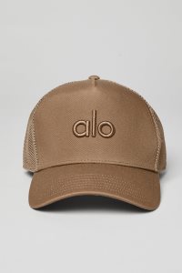Alo Yoga District Trucker Kappen Khaki | KYHCIZL-54