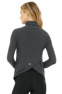 Alo Yoga Embrace Long Sleeve Dunkelgrau | IGBNJOL-41