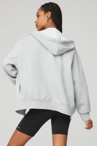 Alo Yoga Everyday Full Zip Hoodie Grau | DYALNGH-87