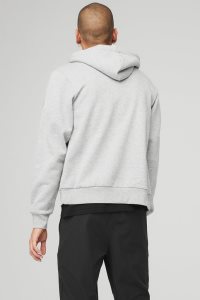 Alo Yoga Everyday Full Zip Hoodie Grau | INDEARF-82