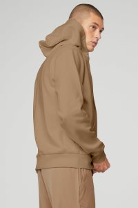 Alo Yoga Everyday Full Zip Hoodie Khaki | CBXPRSI-67