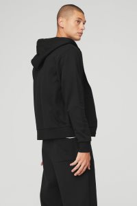 Alo Yoga Everyday Full Zip Hoodie Schwarz | XDJWHRI-57