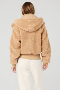Alo Yoga Foxy Fleecejacken Braun | EWAMCXO-24