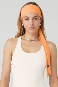 Alo Yoga Fresh Mesh Tie Stirnband Orange | NKJWLIE-20