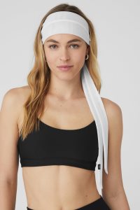Alo Yoga Fresh Mesh Tie Stirnband Weiß | BRVXQZI-04