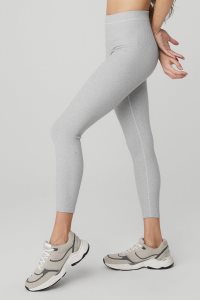 Alo Yoga Gerippt High-Taille 7/8 Blissful Leggings Grau | ARUSIYX-28
