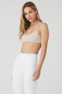 Alo Yoga Gerippt Manifest BHs Beige | BWCANLF-34