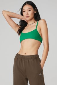 Alo Yoga Gerippt Manifest BHs Grün Türkis | UDSTWZA-53