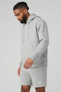 Alo Yoga Gesteppt Stadium Hoodie Grau | WKLCZQO-23
