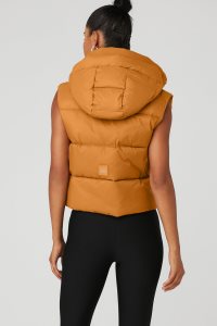 Alo Yoga Gold Rush Puffer Weste Orange | LWUJXFT-34