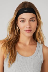 Alo Yoga Hero Stirnband Schwarz | JXECFND-08