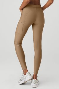 Alo Yoga High-Taille 4 Pocket Utility Leggings Khaki | HERGOMU-79