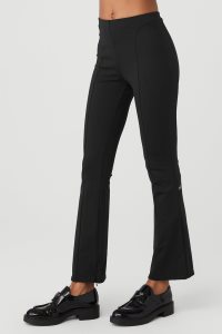Alo Yoga High-Taille 7/8 Zip It Flare Sporthosen Schwarz | EXKPNLO-73