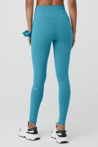 Alo Yoga High-Taille Airbrush Leggings Blau | VJPXKON-56