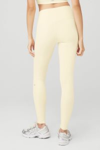 Alo Yoga High-Taille Airbrush Leggings Hellgelb | QZCKXGL-38