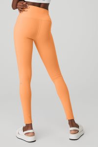 Alo Yoga High-Taille Airbrush Leggings Orange | KZUBQWA-28