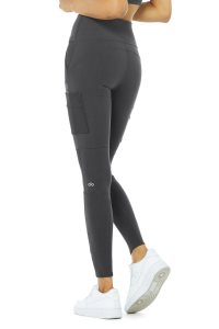 Alo Yoga High-Taille Cargo Leggings Dunkelgrau | FUBAJZG-41
