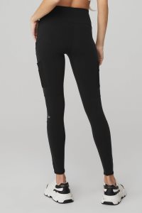 Alo Yoga High-Taille Cargo Leggings Schwarz | YXRMEFS-63