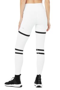 Alo Yoga High-Taille Legit Leggings Weiß Schwarz | YJZHTGQ-31