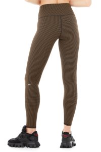 Alo Yoga High-Taille Micro Houndstooth Leggings Schwarz | PWFIGDL-74