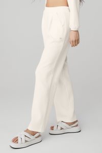Alo Yoga High-Taille Tailored Sweatpant Sporthosen Weiß | BUCOMVQ-04