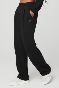 Alo Yoga High-Taille Tailored Sweatpant Sporthosen Schwarz | VHOTPCJ-90