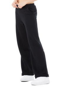 Alo Yoga High-Taille Trouser Weite Leg Pant Sporthosen Schwarz | JQXSWOT-15