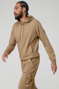 Alo Yoga Highline Hoodie Khaki | LMZCRON-71