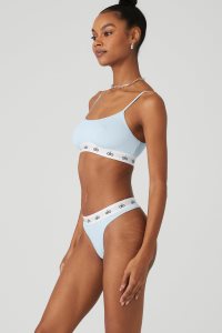 Alo Yoga Icon Cami Lauf Bh Blau | CXQJOPM-85