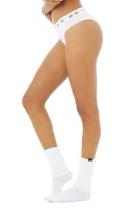 Alo Yoga Icon Cheeky Unterwäsche Weiß | XMOFKBQ-59