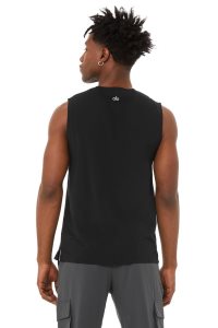 Alo Yoga Idol Performance Muskelshirt Schwarz | ACGHVZP-28