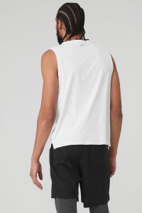 Alo Yoga Idol Performance Muskelshirt Weiß | PGQEXZD-63