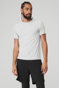 Alo Yoga Idol Performance Tee (2 Pack) Laufshirt Silber | ERVDOXZ-03