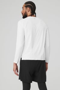 Alo Yoga Idol Performance Tee Long Sleeve Weiß | VNISQMH-41