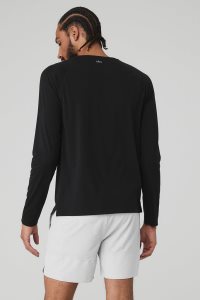 Alo Yoga Idol Performance Tee Long Sleeve Schwarz | XNWICSL-26