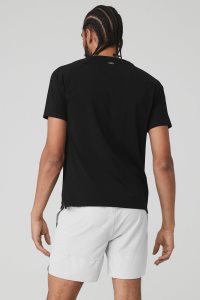 Alo Yoga Idol Performance Tee Short Sleeve Schwarz | JFTUCPH-23